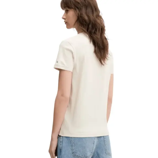 Tommy Hilfiger - Γυναικείο T-shirt Regular Bubble Tee Fit DW0DW21338-ACG Μπεζ DW0DW21338-ACG