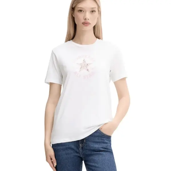 Converse - Γυναικείο T-Shirt Floral Chuck Taylor 10027751-102 Λευκό