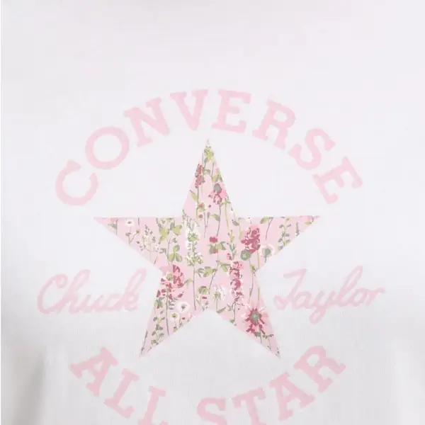 Converse - Γυναικείο T-Shirt Floral Chuck Taylor 10027751-102 Λευκό 10027751-102