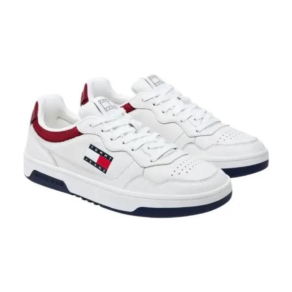 Tommy Hilfiger - Ανδρικά Sneakers Cupsole Leather Ess EM0EM01443-0G1 Κόκκινο EM0EM01443-0G1