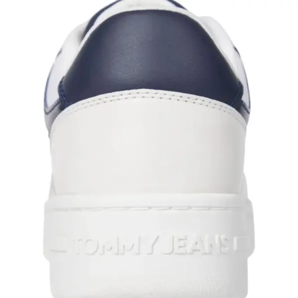 Tommy Hilfiger - Ανδρικά Δερμάτινα Sneakers Tjm Retro Basket Ess EM0EM01395-DW4 Λευκό EM0EM01395-DW4