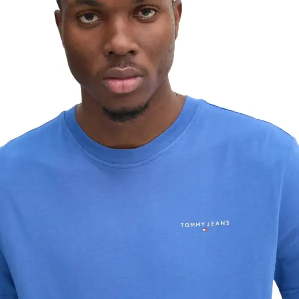 Tommy Hilfiger - Ανδρικό T-shirt Tjm Slim Linear Chest Ss Tee Ext DM0DM21188-C6E Μπλε DM0DM21188-C6E