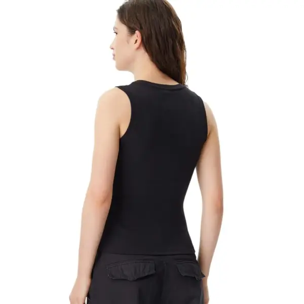 Tommy Hilfiger - Γυναικείο T-shirt Αμάνικο Rib Essential Tank Top Slim Fit DW0DW20673-BDS Μαύρο DW0DW20673-BDS