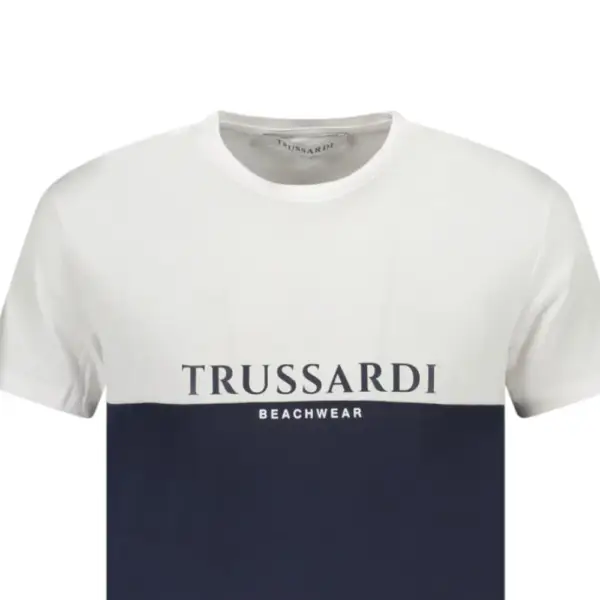 Trussardi Jeans - Ανδρικό T-Shirt TRU25MTS02-13NAWH Λευκό TRU25MTS02-13NAWH