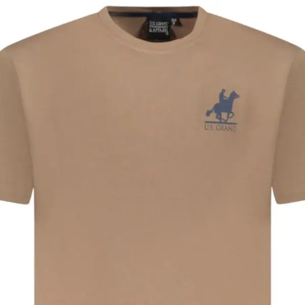 U.S. Grand Polo - Ανδρικό T-shirt AU02647-18FANG Καφέ AU02647-18FANG