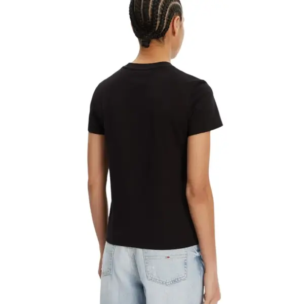 Tommy Hilfiger - Γυναικείο T-shirt Regular Bubble Tee Fit DW0DW21338-BDS Μαύρο DW0DW21338-BDS