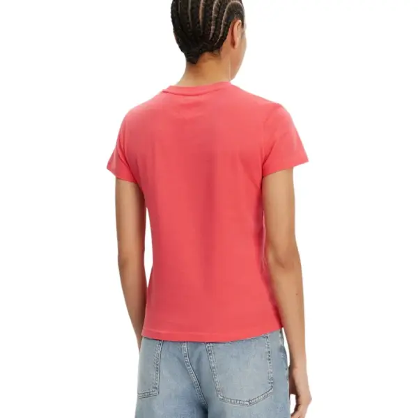 Tommy Hilfiger - Γυναικείο T-shirt Regular Bubble Tee Fit DW0DW21338-XI2 Ροζ DW0DW21338-XI2