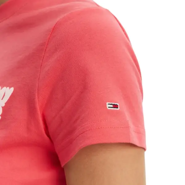 Tommy Hilfiger - Γυναικείο T-shirt Regular Bubble Tee Fit DW0DW21338-XI2 Ροζ DW0DW21338-XI2