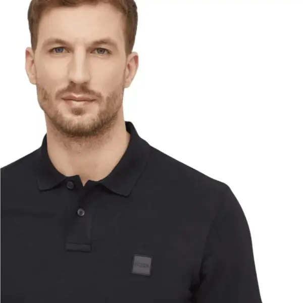 Boss - Ανδρικό Polo T-shirt Passenger Slim Fit 50507803-001 Μαύρο 50507803-001