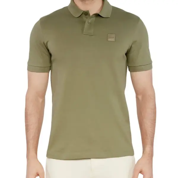 Boss - Ανδρικό Polo T-shirt Passenger Slim Fit 50507803-342 Πράσινο 50507803-342