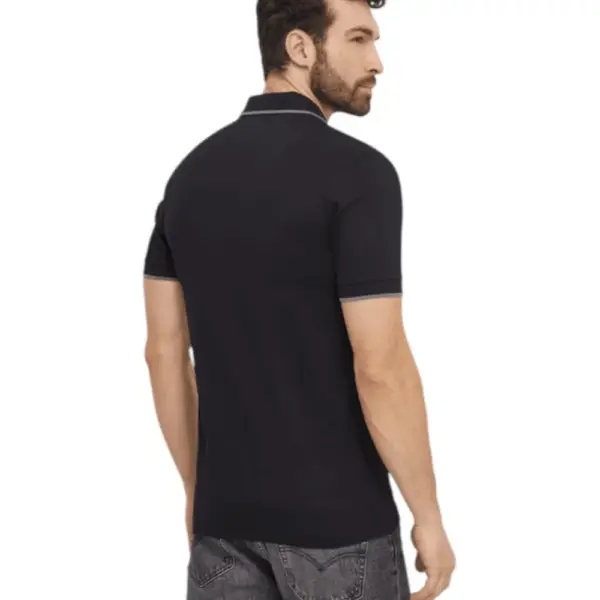 Boss - Ανδρικό Polo T-shirt Passertrip Slim Fit 50507699-001 Μαύρο 50507699-001