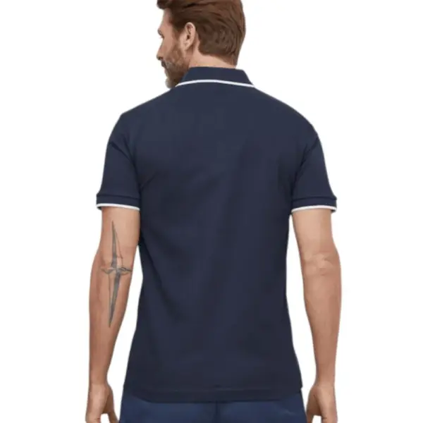 Boss - Ανδρικό Polo T-shirt Passertrip Slim Fit 50507699-404 Μπλε Σκούρο 50507699-404