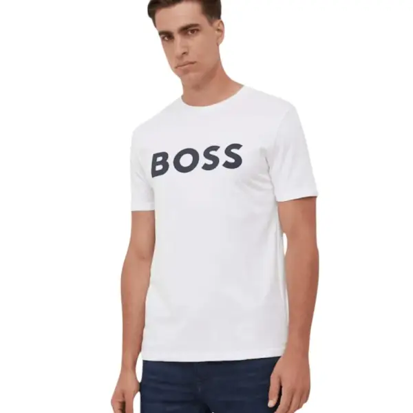 Boss - Ανδρικό T-shirt Thinking 50481923-100 Λευκό