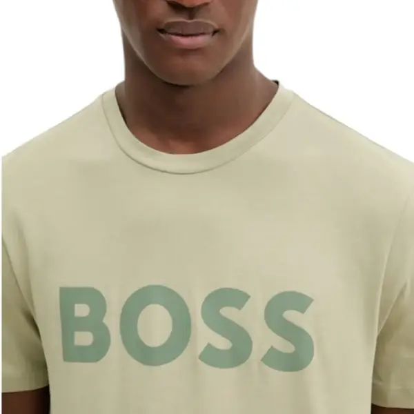 Boss - Ανδρικό T-shirt Thinking 50481923-370 Πράσινο 50481923-370