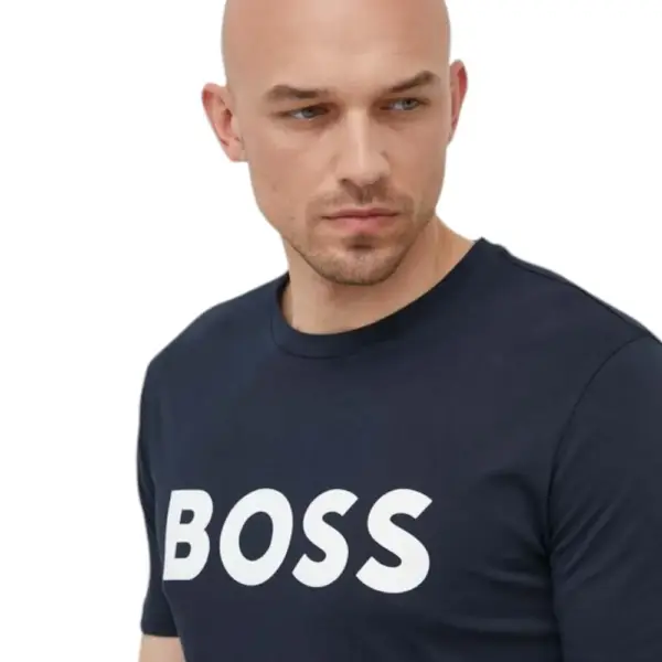 Boss - Ανδρικό T-shirt Thinking 50481923-404 Μπλε Σκούρο 50481923-404