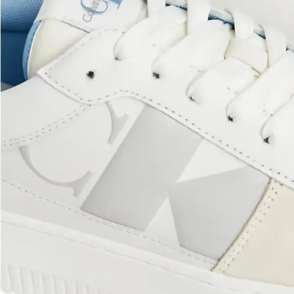Calvin Klein - Cupsole Lth Ανδρικά Chunky Sneakers YM0YM00897-0LG Λευκό YM0YM00897-0LG