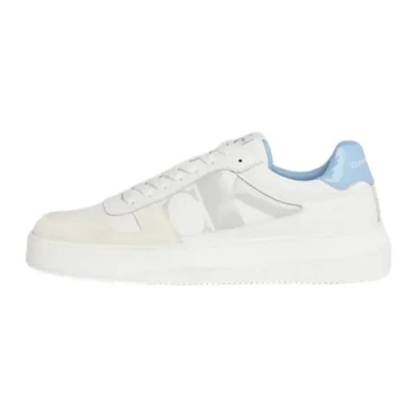 Calvin Klein - Cupsole Lth Ανδρικά Chunky Sneakers YM0YM00897-0LG Λευκό YM0YM00897-0LG