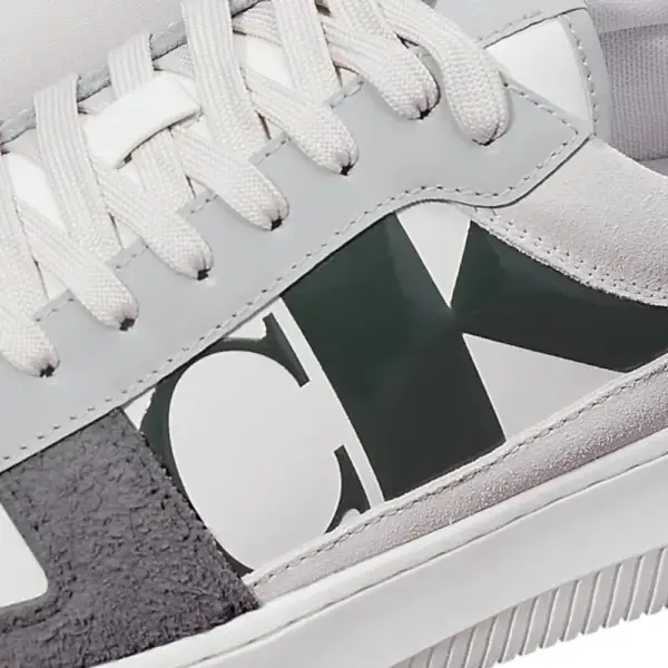 Calvin Klein - Cupsole Mono Lth Ανδρικά Chunky Sneakers YM0YM01122-01V Λευκό YM0YM01122-01V