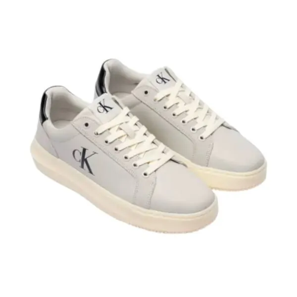 Calvin Klein - Cupsole Mono Lth Ανδρικά Chunky Sneakers YM0YM01123-0IO Γκρι YM0YM01123-0IO