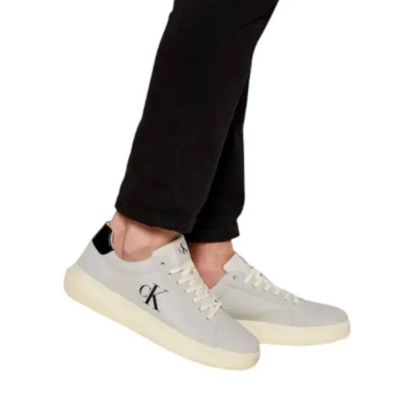 Calvin Klein - Cupsole Mono Lth Ανδρικά Chunky Sneakers YM0YM01123-0IO Γκρι YM0YM01123-0IO