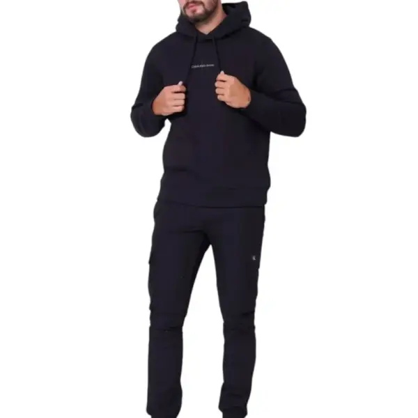 Calvin Klein - Fleece Monogram Φούτερ J30J325629-0GM Μαύρο J30J325629-0GM