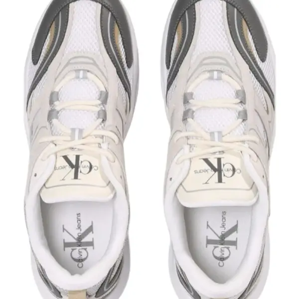 Calvin Klein - Ανδρικά Sneakers Retro Tennis Su-Mesh wN YM0YM00589-0K6 Μπεζ YM0YM00589-0K6