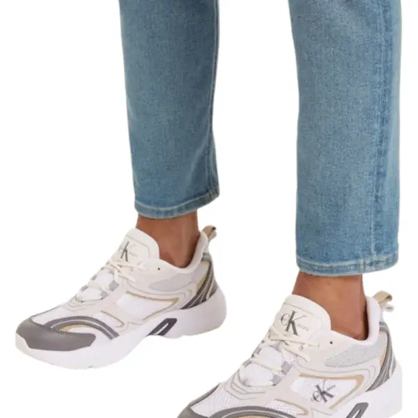 Calvin Klein - Ανδρικά Sneakers Retro Tennis Su-Mesh wN YM0YM00589-0K6 Μπεζ YM0YM00589-0K6