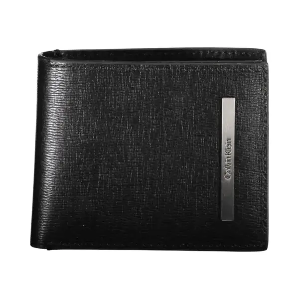 Calvin Klein - Ανδρική Δερμάτινη Καρτοθήκη Ck Modern Metal Bifold K50K510586-BAX Μαύρο
