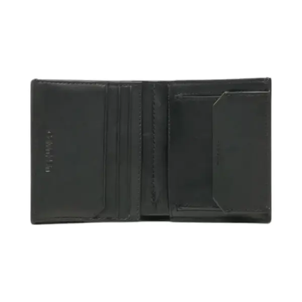 Calvin Klein - Ανδρικό Δερμάτινο Πορτοφόλι Ck Diagonal Trifold Wallet K50K510606-BAX Μαύρο K50K510606-BAX