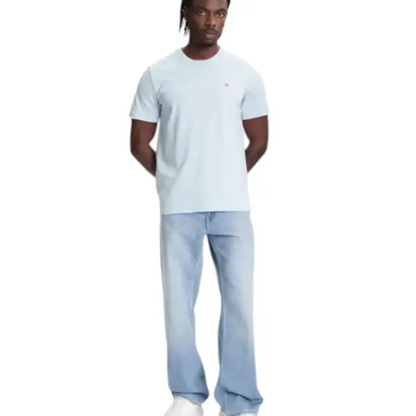 Calvin Klein - Ανδρικό T-shirt Smooth Cttn Solid Regular Fit LV040HM265-3UD Σιέλ LV040HM265-3UD