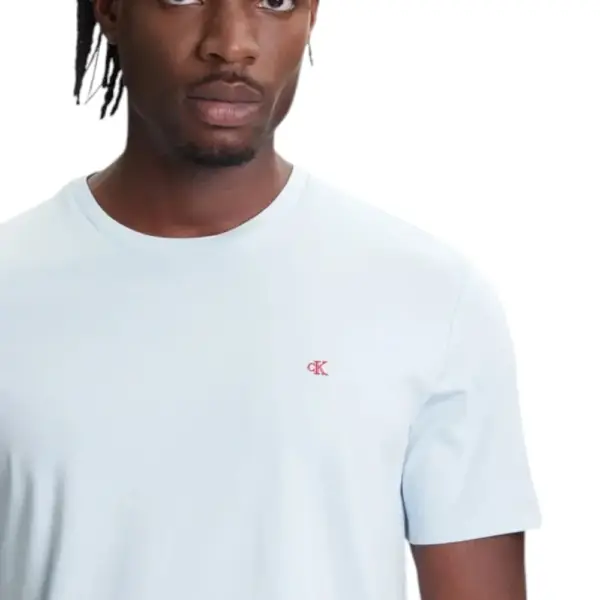 Calvin Klein - Ανδρικό T-shirt Smooth Cttn Solid Regular Fit LV040HM265-3UD Σιέλ LV040HM265-3UD
