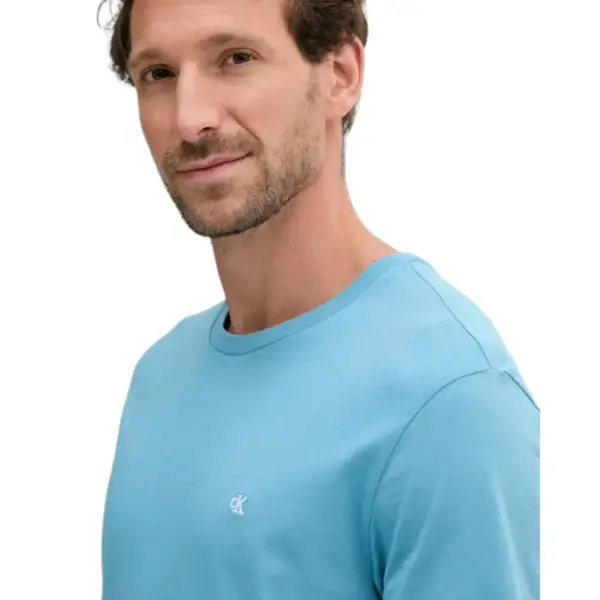 Calvin Klein - Ανδρικό T-shirt Smooth Cttn Solid Regular Fit LV040HM265-VF5 Μπλε LV040HM265-VF5
