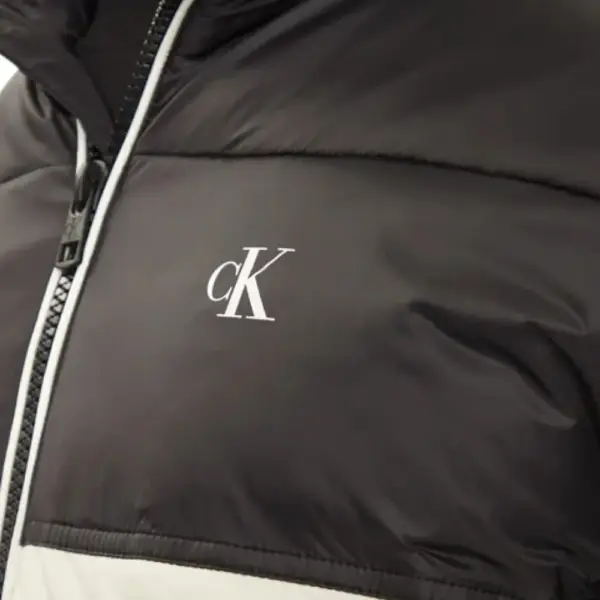 Calvin Klein - Ανδρικό Μπουφάν Colour Block Non Down Jacket J30J325584-YBI Εκρού J30J325584-YBI