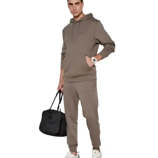 Calvin Klein - Ανδρικό Φούτερ Institutional Regular Fit J30J326404-PBX Καφέ J30J326404-PBX