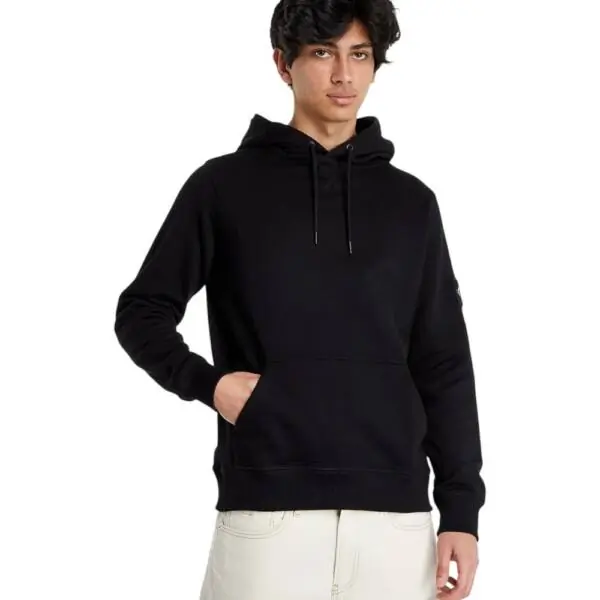 Calvin Klein - Ανδρικό Φούτερ Monogram Sleeve Badge Regular Fit J30J314036-BAE Μαύρο
