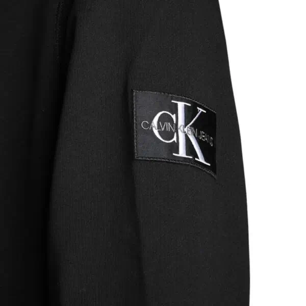 Calvin Klein - Ανδρικό Φούτερ Monogram Sleeve Badge Regular Fit J30J314036-BAE Μαύρο J30J314036-BAE