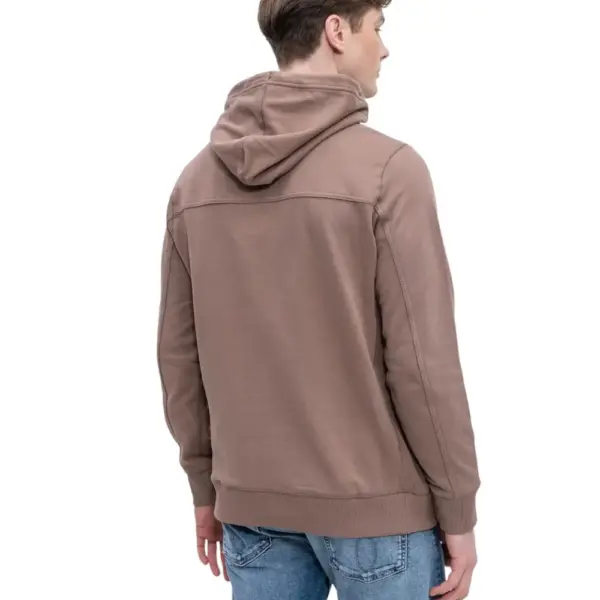 Calvin Klein - Ανδρικό Φούτερ Monogram Sleeve Badge Regular Fit J30J314036-GVE Μπεζ J30J314036-GVE