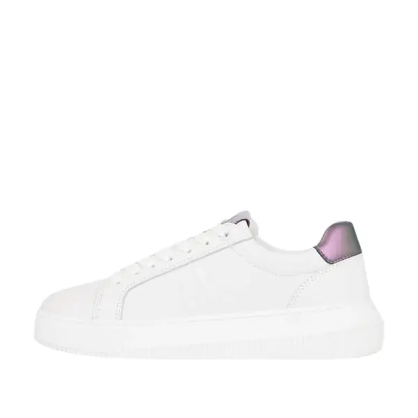Calvin Klein - Γυναικεία Sneakers Chunky Cupsole Laceup Lth Wn YW0YW01202-01W Λευκό YW0YW01202-01W