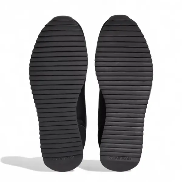 Calvin Klein - Γυναικεία Δερμάτινα Sneakers Runner Laceup Mg Nylon Mix YW0YW01828-0GM Μαύρο YW0YW01828-0GM