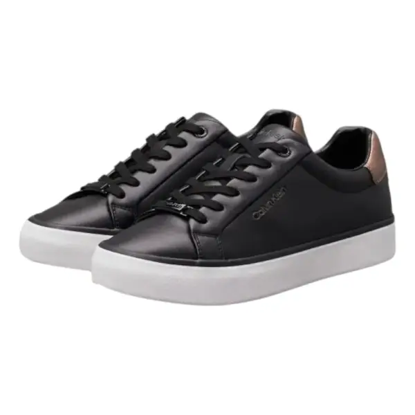 Calvin Klein - Δερμάτινα Γυναικεία Sneakers HW0HW02104-0GL Μαύρο Μπρονζέ HW0HW02104-0GL