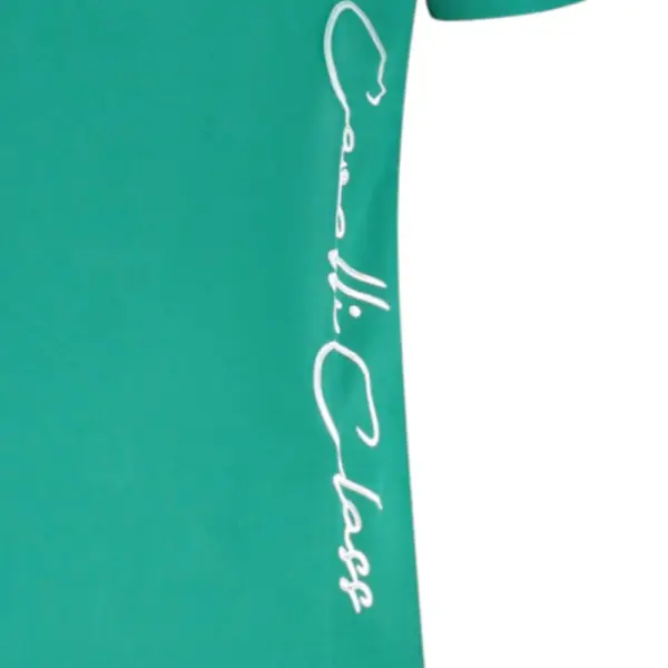 Cavalli Class - Ανδρική Μπλούζα T-Shirt Polo Short Sleeve TXT64FJD060-04038 Πράσινο TXT64FJD060-04038