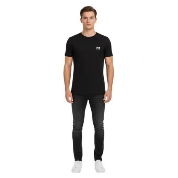 Cavalli Class - Ανδρική Μπλούζα T-Shirt Κοντομάνικη Regular Fit QXO03AJD003-05051 Μαύρο