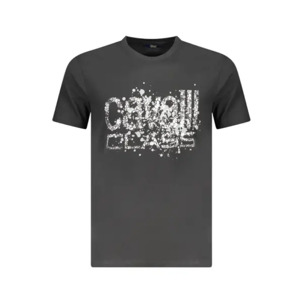 Cavalli Class - Ανδρική Μπλούζα T-Shirt Κοντομάνικη Regular Fit TXT60DJD060-05051 Μαύρο