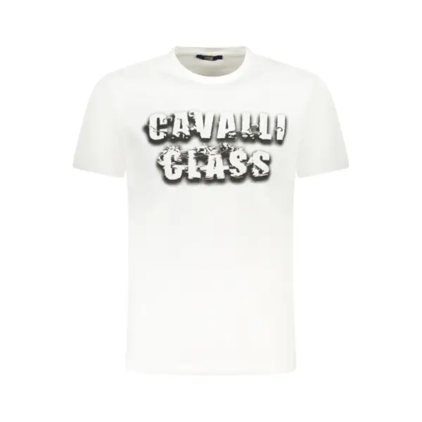 Cavalli Class - Ανδρική Μπλούζα T-Shirt Κοντομάνικη Regular Fit TXT61CJD060-00533 Λευκό