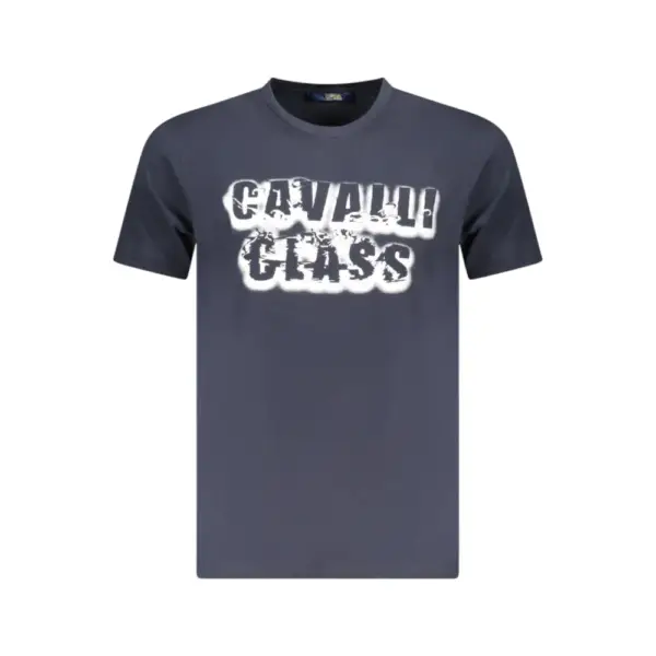 Cavalli Class - Ανδρική Μπλούζα T-Shirt Κοντομάνικη Regular Fit TXT61CJD060-04502 Μπλε