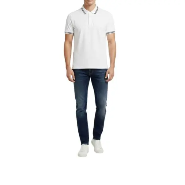 Cavalli Class - Ανδρική Μπλούζα Κοντομάνικη Polo QXT64SKB002-00053 Λευκή