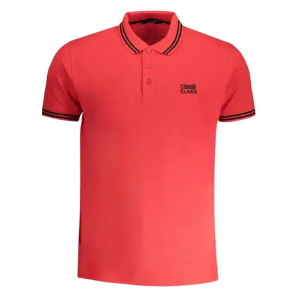 Cavalli Class - Ανδρική Μπλούζα Κοντομάνικη Polo Πικέ QXT64YKB002-02000 Κόκκινο