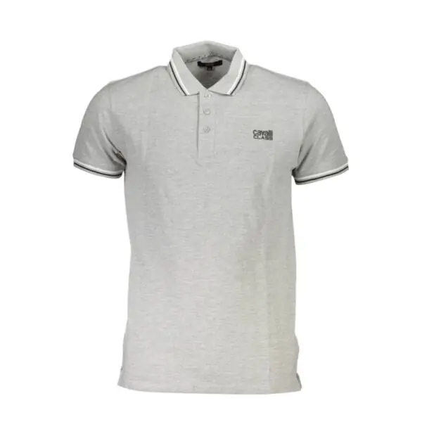 Cavalli Class - Ανδρικό Polo T-shirt QXT64TKB002-05012 Γκρι QXT64TKB002-05012
