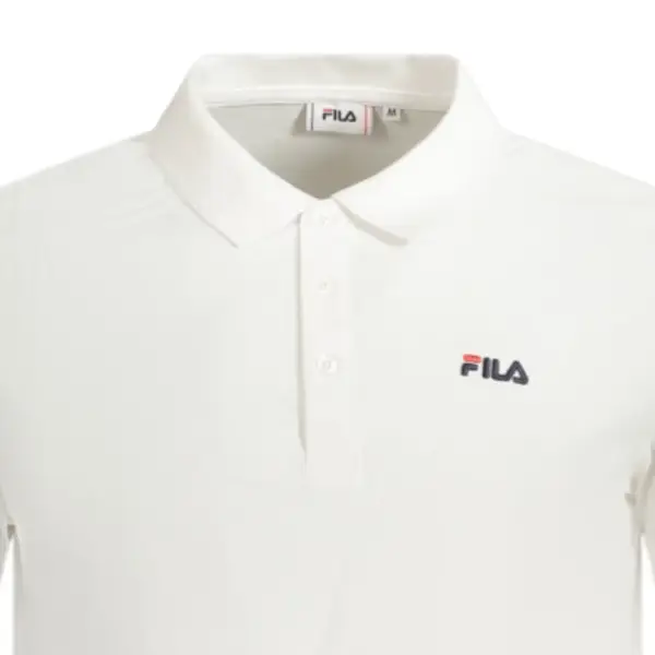 Fila - Ανδρικό Polo T-shirt Slim Fit FAM0717-10001 Λευκό FAM0717-10001