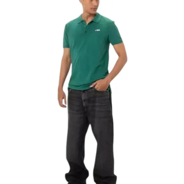 Fila - Ανδρικό Polo T-shirt Slim Fit FAM0717-60084 Πράσινο FAM0717-60084